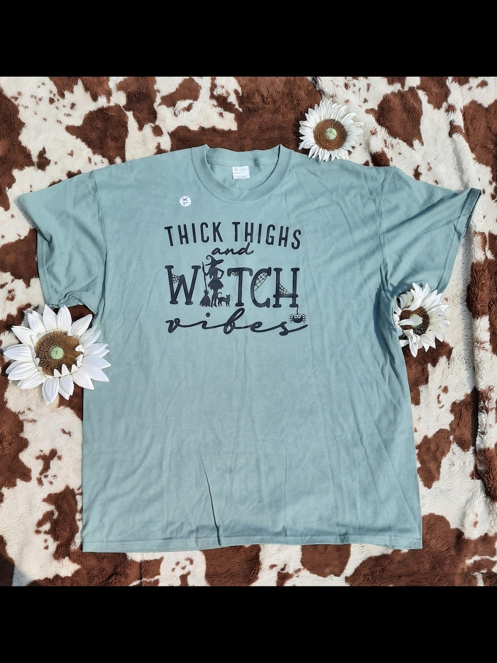 Sage Cotton  'Thick Thighs and Witch Vibes' Short Sleeve Tee